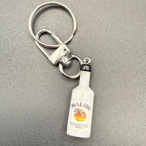 Malibu Rum Coconut Flavor Keychain Novelty Drink‎ Bottle Charm